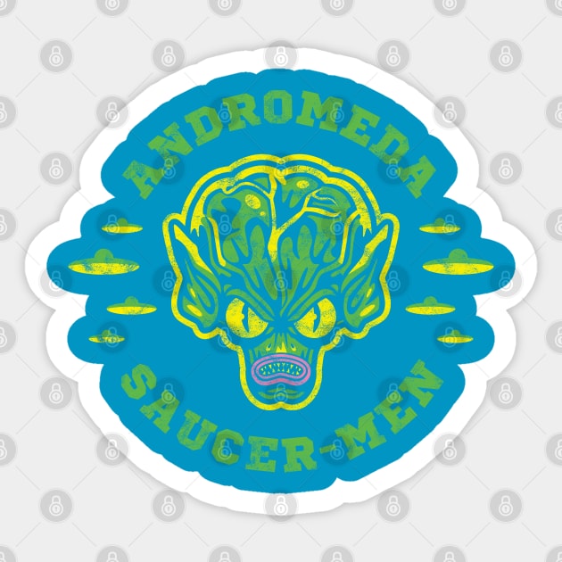 Saucer-Men (Andromeda) Sticker by Dark Corners